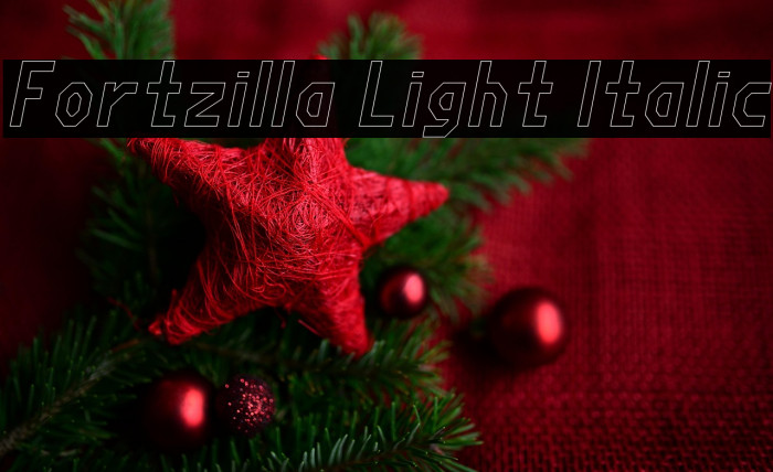 Fortzilla Light Italic Example 3