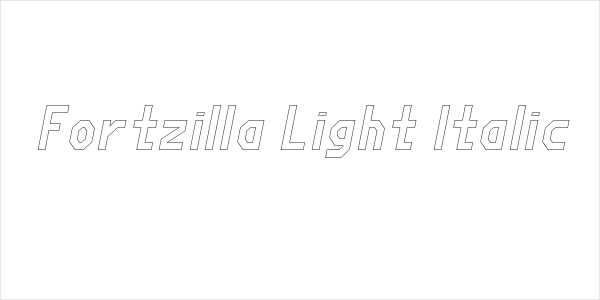 Fortzilla Light Italic Logo