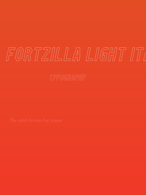 Fortzilla Light Italic Poster