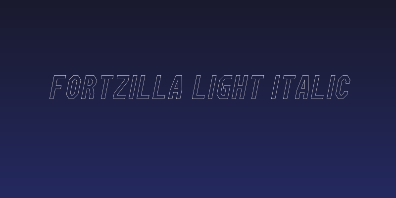 Fortzilla Light Italic Social Header