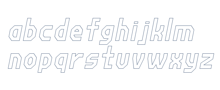 Fortzilla Light Italic Lowercase