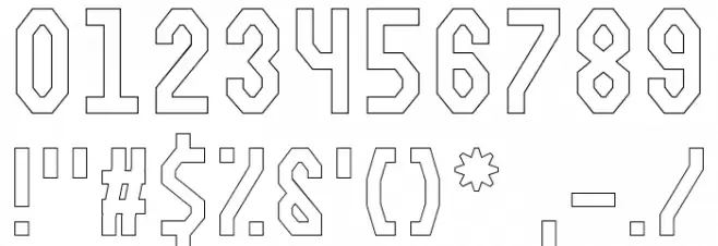 Fortzilla Light Font OTHER CHARS