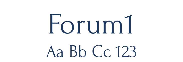 Forum1 Font Preview