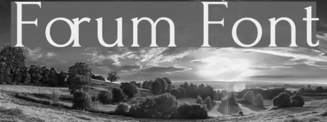 Forum Font examples