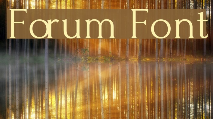 Forum Font examples