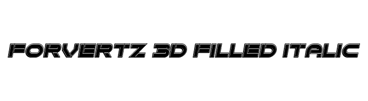 Forvertz 3D Filled Italic Font
