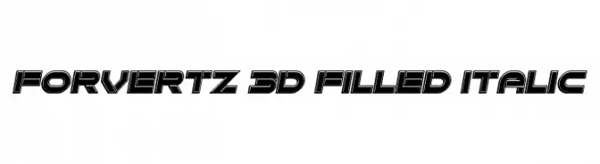 Forvertz 3D Filled Italic  les polices de caractères gratuit tlcharger