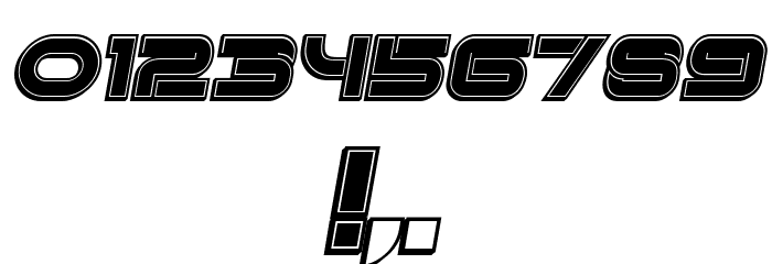 Forvertz 3D Filled Italic Font OTHER CHARS
