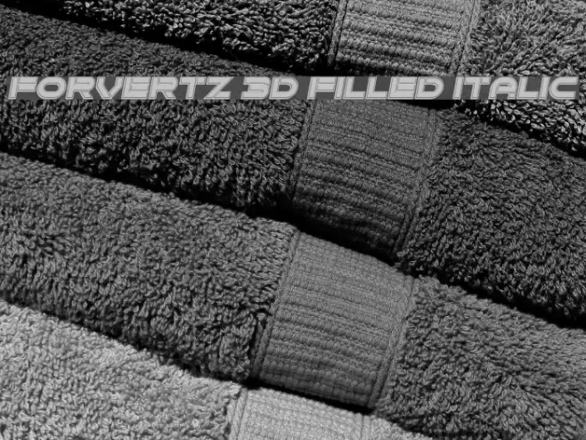 Forvertz 3D Filled Italic Font examples