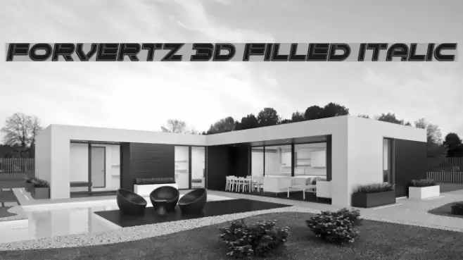 Forvertz 3D Filled Italic Font examples