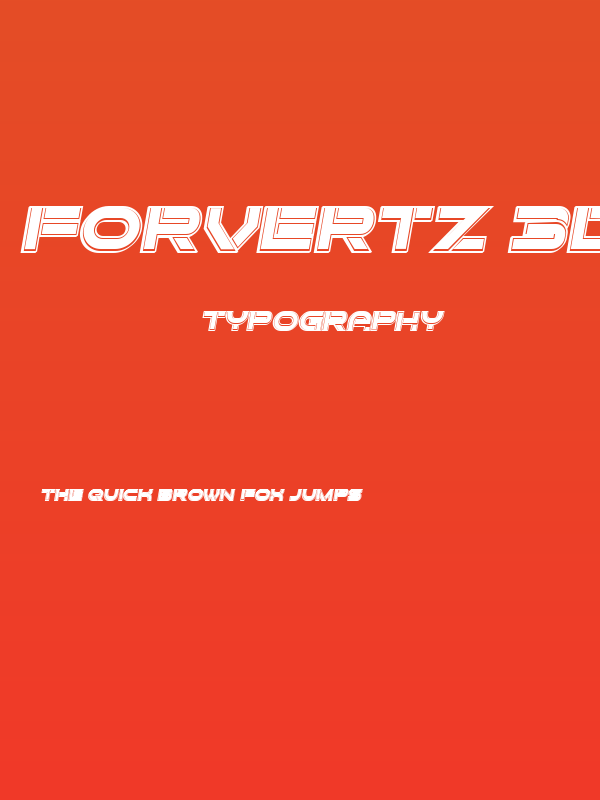 Forvertz 3D Filled Italic Poster