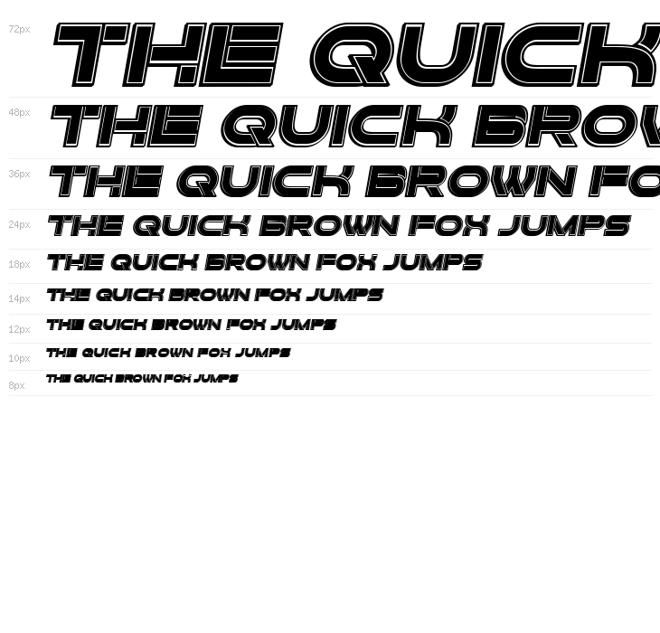 Forvertz 3D Filled Italic Waterfall