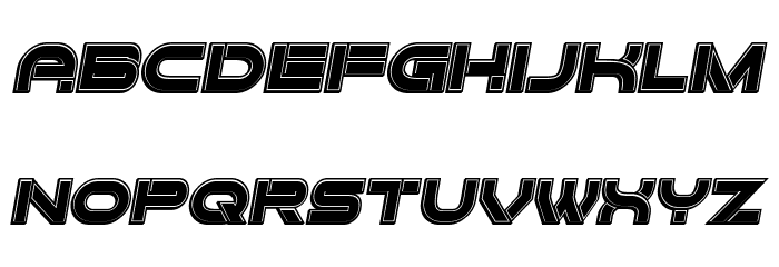 Forvertz 3D Filled Italic Font LOWERCASE