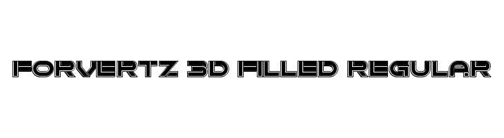 Forvertz 3D Filled Regular  नि: शुल्क फ़ॉन्ट्स डाउनलोड