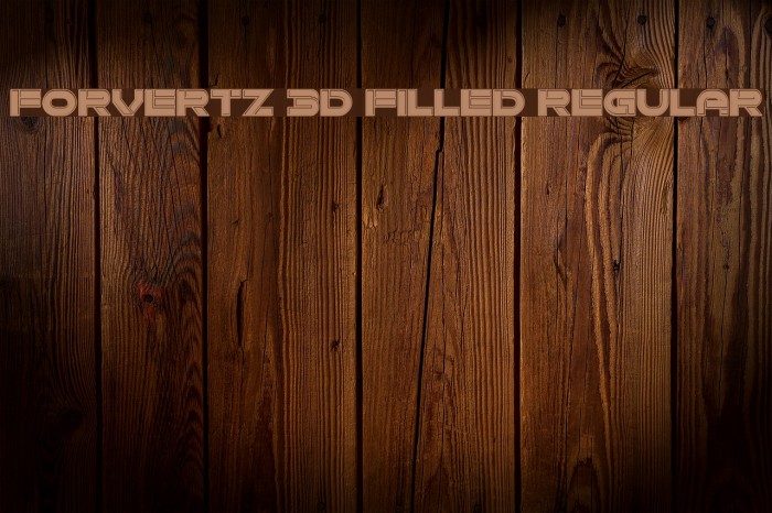 Forvertz 3D Filled Regular Font examples