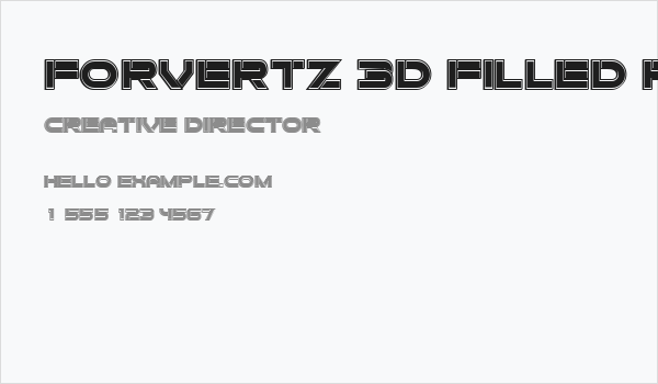 Forvertz 3D Filled Regular Business Card