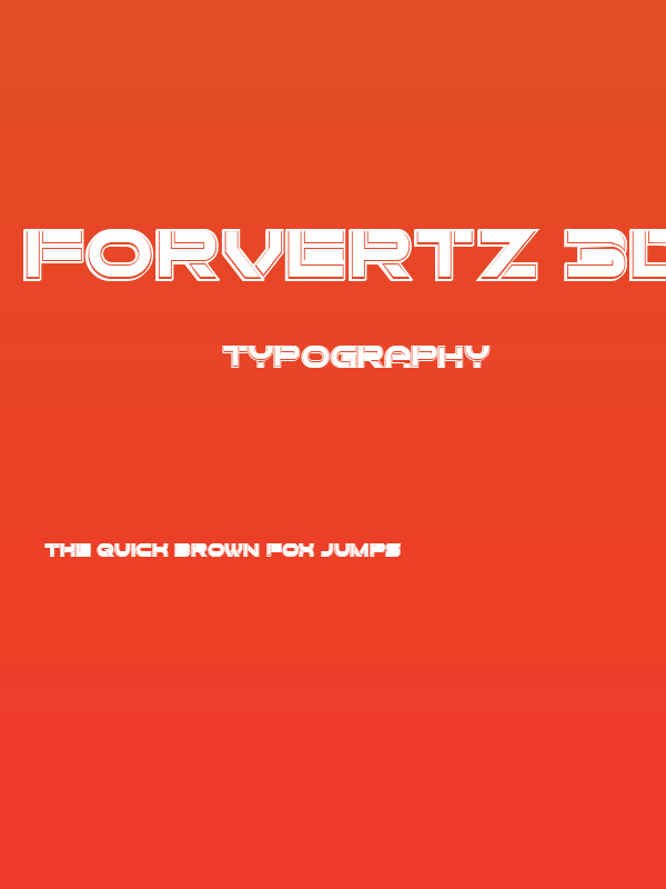 Forvertz 3D Filled Regular Poster
