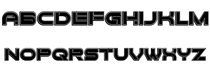 Forvertz 3D Filled Regular Font LOWERCASE