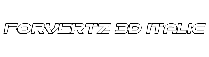 Forvertz 3D Italic  नि: शुल्क फ़ॉन्ट्स डाउनलोड