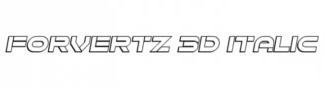 Forvertz 3D Italic  नि: शुल्क फ़ॉन्ट्स डाउनलोड