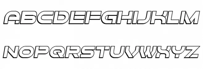 Forvertz 3D Italic Caratteri MAIUSCOLE