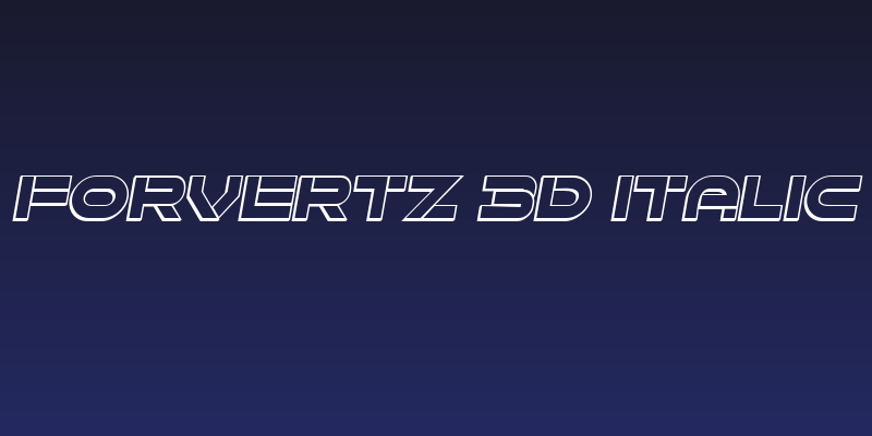 Forvertz 3D Italic Social Header
