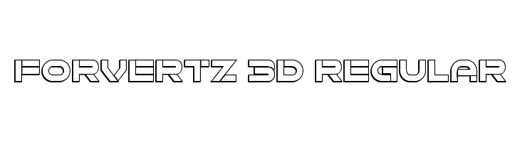 Forvertz 3D Regular  नि: शुल्क फ़ॉन्ट्स डाउनलोड