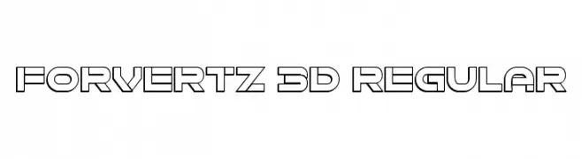 Forvertz 3D Regular  नि: शुल्क फ़ॉन्ट्स डाउनलोड