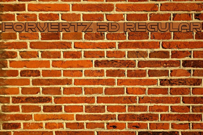 Forvertz 3D Regular Font examples