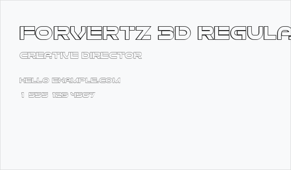 Forvertz 3D Regular Business Card