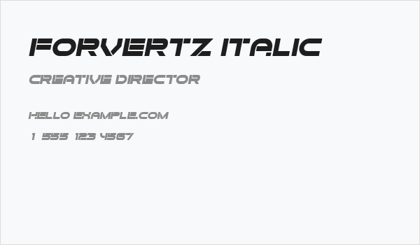 Forvertz Italic Business Card