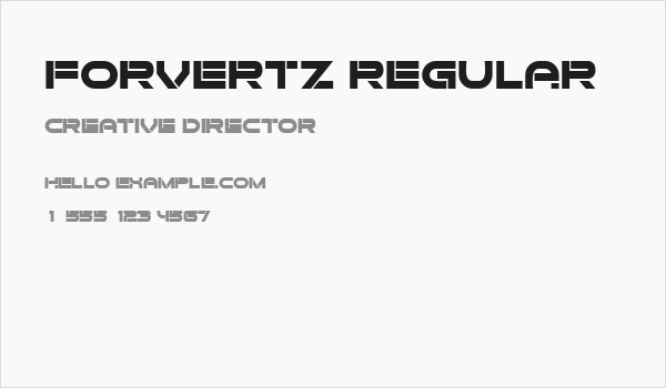 Forvertz Regular Business Card