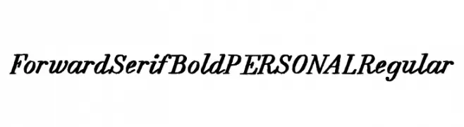 Forward Serif Bold PERSONAL Regular  baixar fontes gratis
