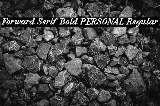 Forward Serif Bold PERSONAL Regular Font examples