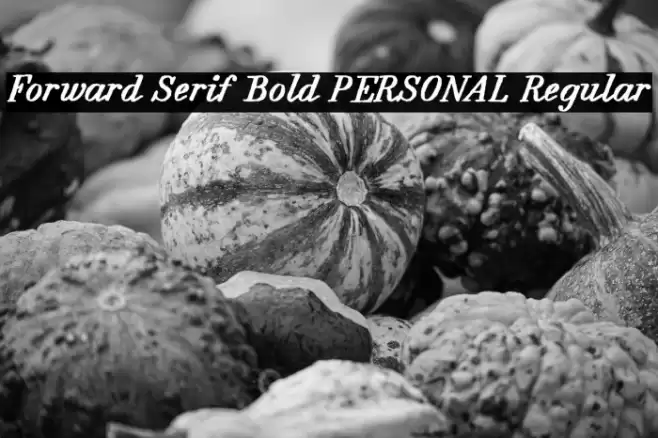 Forward Serif Bold PERSONAL Regular Font examples
