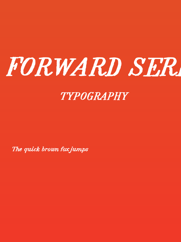 Forward Serif Bold PERSONAL Regular Poster