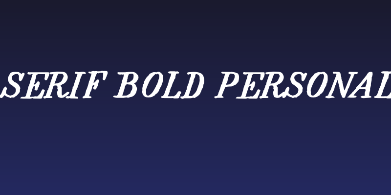 Forward Serif Bold PERSONAL Regular Social Header