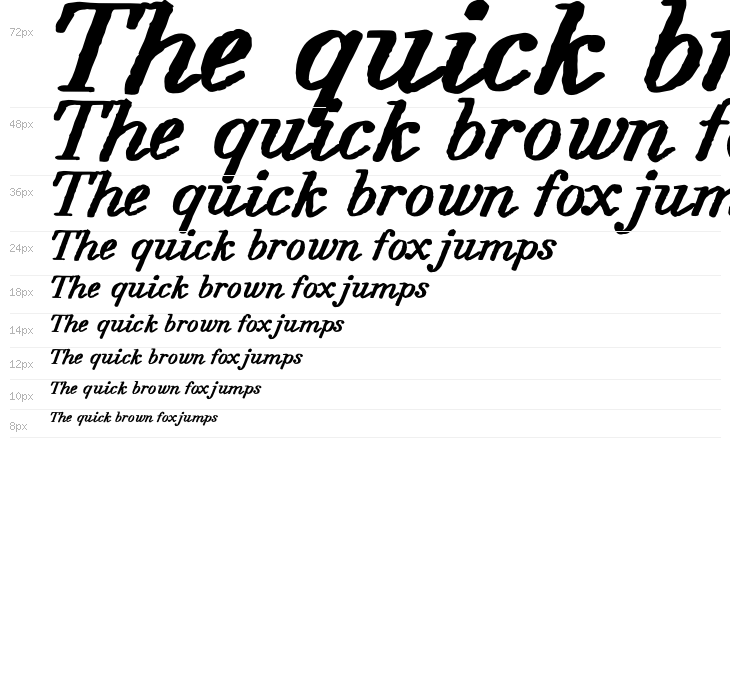 Forward Serif Bold PERSONAL Regular Waterfall
