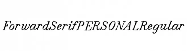 Forward Serif PERSONAL Regular  免费字体下载