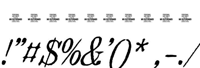 Forward Serif PERSONAL Regular Font OTHER CHARS