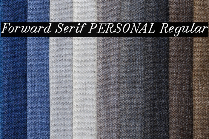 Forward Serif PERSONAL Regular Example 3