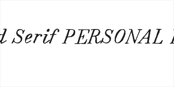 Forward Serif PERSONAL Regular Logo