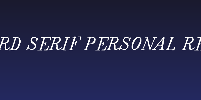 Forward Serif PERSONAL Regular Social Header