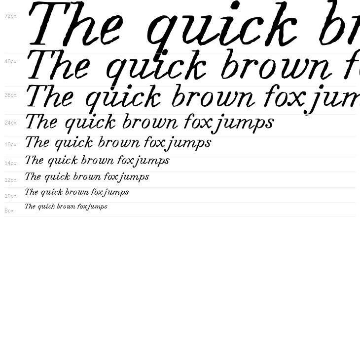 Forward Serif PERSONAL Regular Waterfall