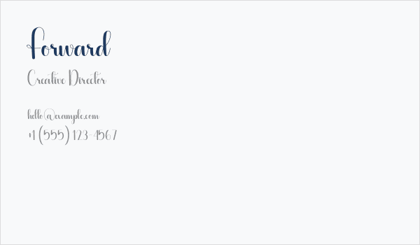 Forward Business Card