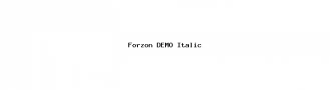 Forzon DEMO Italic  免费字体下载
