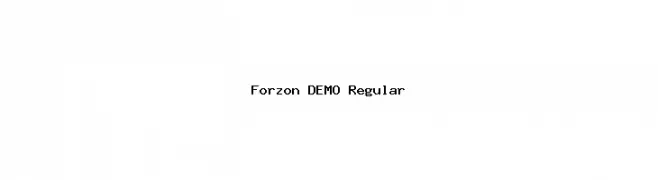 Forzon DEMO Regular  免费字体下载