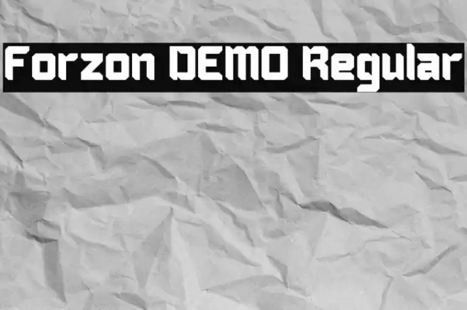 Forzon DEMO Regular Caratteri examples