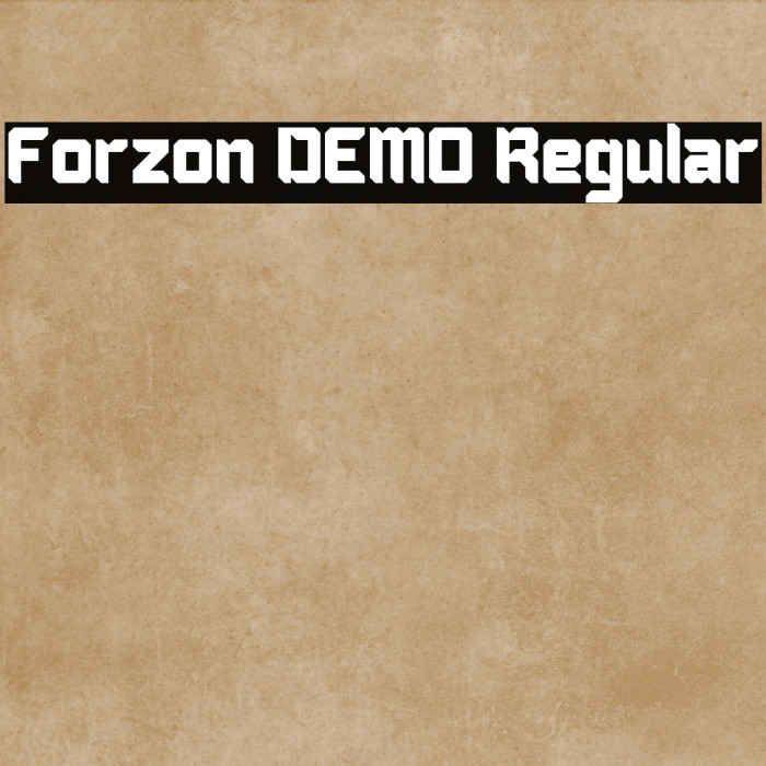 Forzon DEMO Regular Example 2