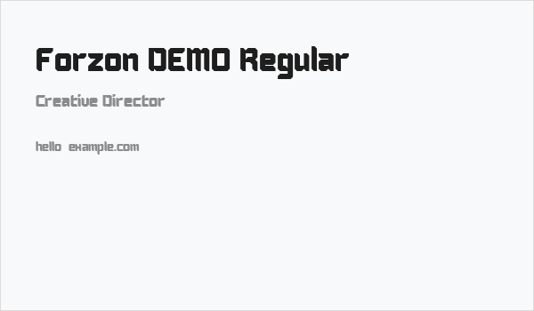 Forzon DEMO Regular Business Card